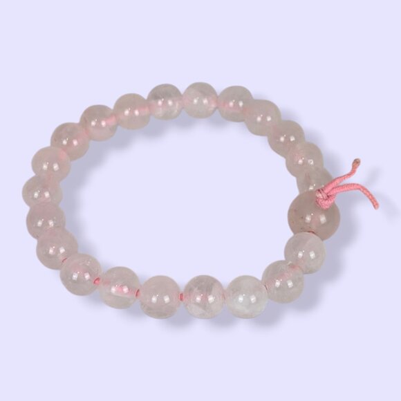 Rose Quartz Stretch Bracelet - Picture 3 of 4